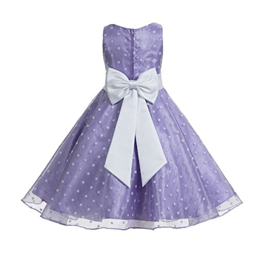 Purple Polka Dot Flower Girl Dress